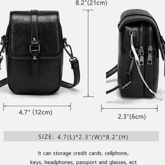 Vintage Crossbody Small Messenger Shoulder Phone Bag Cash Handbag Purse Wallet - Picture 5 of 5